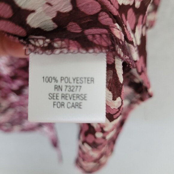 Apt 9 Pintuck Flutter Sleeve Blouse Womens 1X Semi Sheer Classy Silky Career - Picture 7 of 8